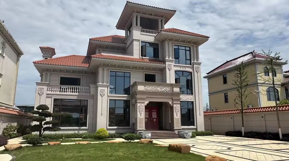 Popular products column foot line EPS foam ceramic bungalow exterior wall building materials for school construction