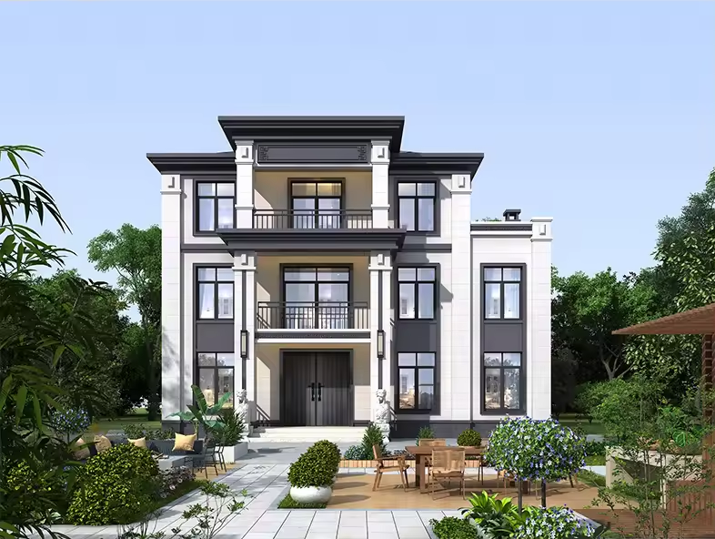 Popular products column foot line EPS foam ceramic bungalow exterior wall building materials for school construction