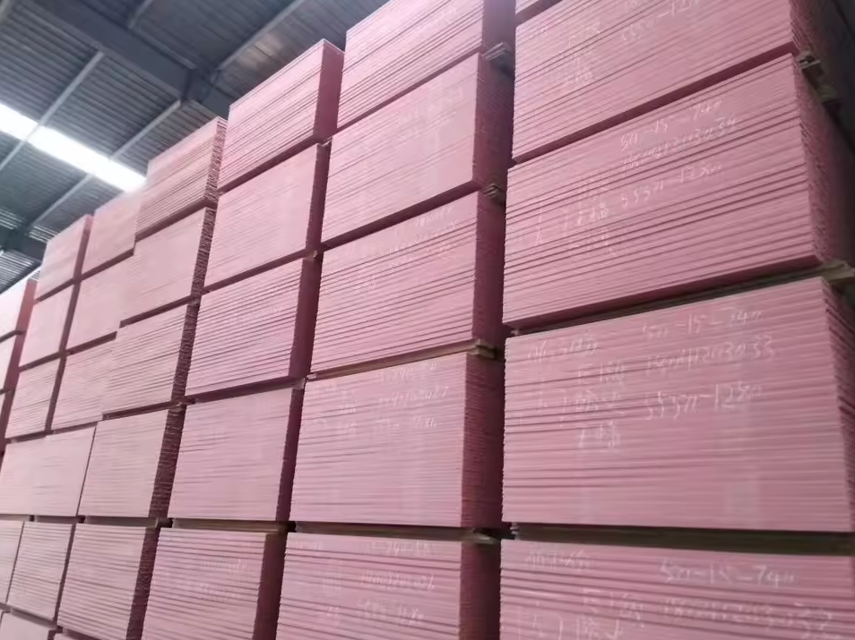 Fireproof MDF Board 1830*3660*18mm Plain MDF Wooden Grain Melamine FR Board