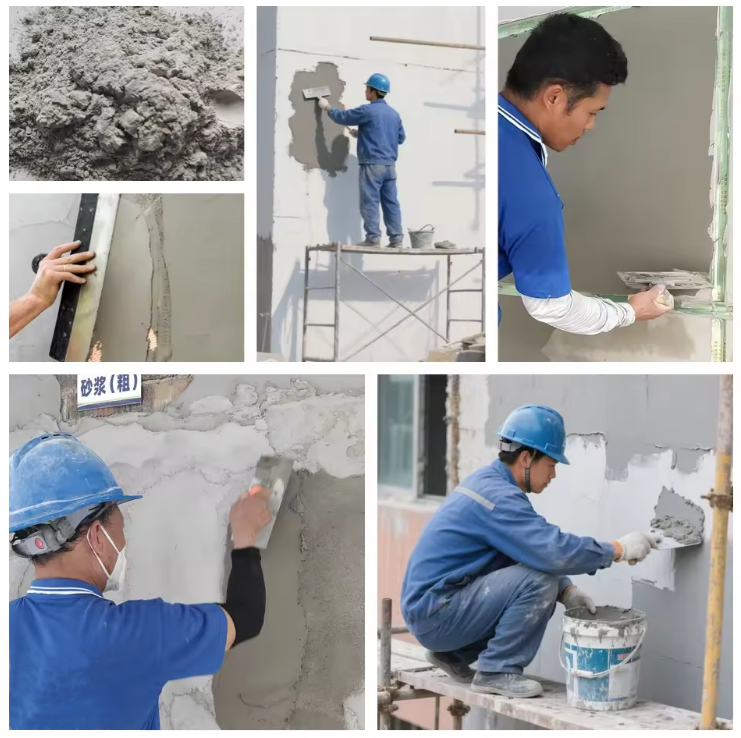 High Quality Cement Decorative Mineral Exterior Plaster Stucco Line Pattern High Adhesion High Strength Decorative Coating