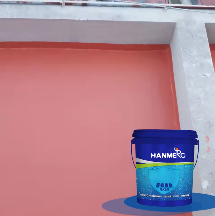 Red Rubber Elastomer Waterproof Coating Universal Indoor/Outdoor Material for Roof Renovation Wall Crack Sealing